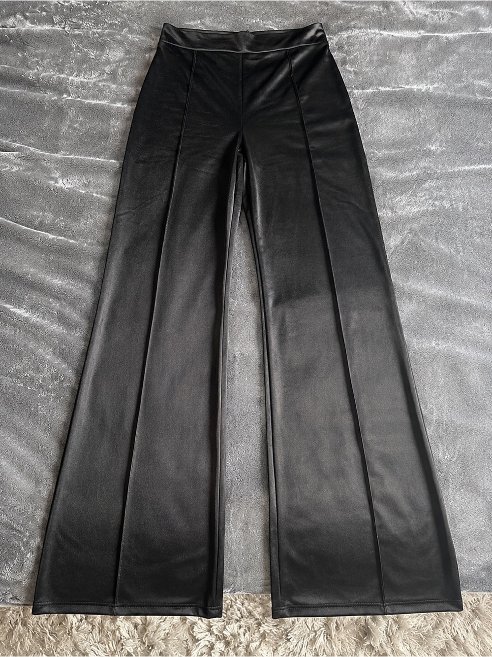 High-Rise Black Wide-Leg Pants